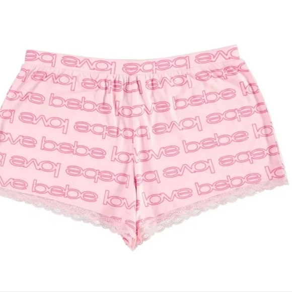 💚5/$25 Bebe Pink Lounge Shorts 💞 Size Small - Picture 1 of 4